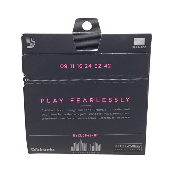 D'Addario NYXL0942 Nickel Wound Super Light 09-42 Electric Guitar Strings-1 Pack - Picture 2 of 5